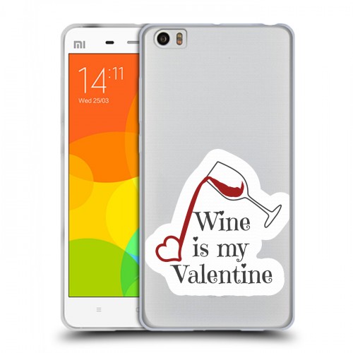 Полупрозрачный дизайнерский силиконовый чехол для Xiaomi Mi Note День Святого Валентина