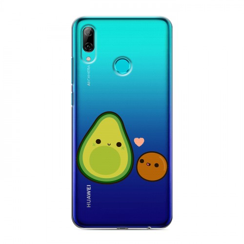 Полупрозрачный дизайнерский пластиковый чехол для Huawei P Smart (2019) Авокадо