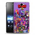 Дизайнерский пластиковый чехол для Sony Xperia TX Brawl Stars