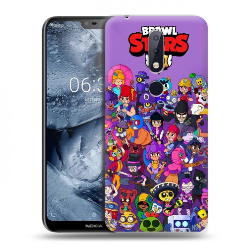 Дизайнерский пластиковый чехол для Nokia 6.1 Plus Brawl Stars