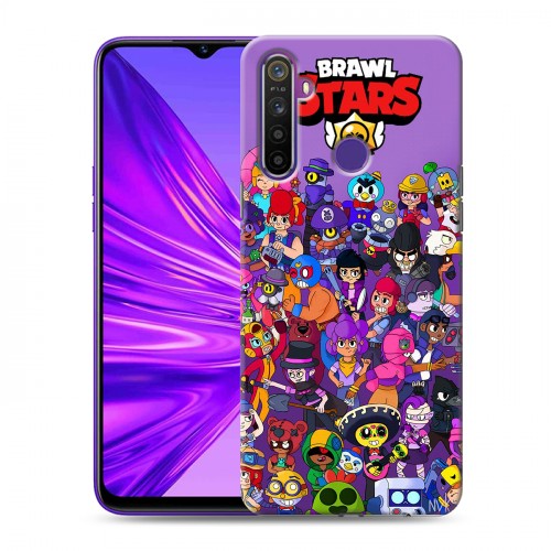 Дизайнерский силиконовый чехол для Realme 5 Brawl Stars