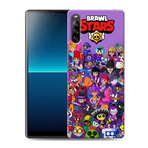 Дизайнерский силиконовый с усиленными углами чехол для Sony Xperia L4 Brawl Stars