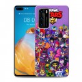 Дизайнерский пластиковый чехол для Huawei P40 Brawl Stars