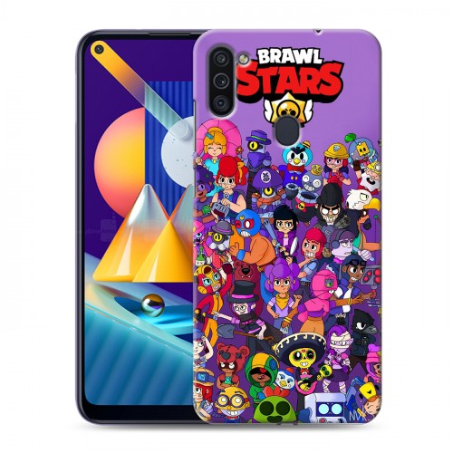 Дизайнерский пластиковый чехол для Samsung Galaxy M11 Brawl Stars