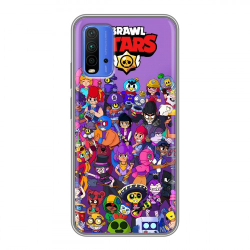 Дизайнерский силиконовый чехол для Xiaomi RedMi 9T Brawl Stars