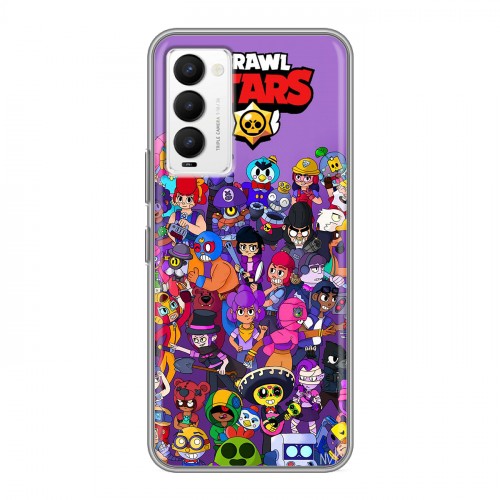 Дизайнерский силиконовый чехол для Tecno Camon 18 Brawl Stars