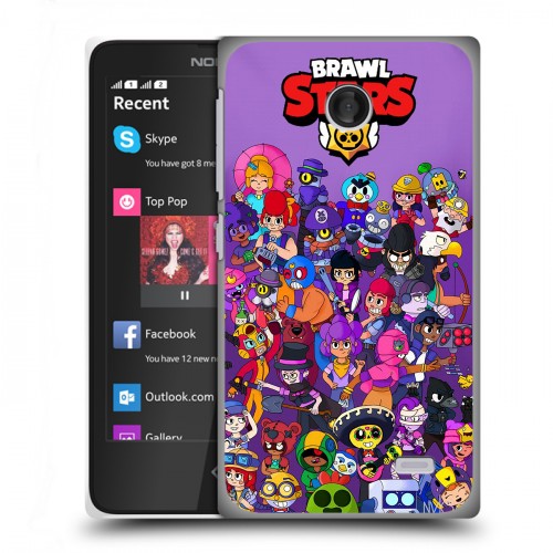 Дизайнерский пластиковый чехол для Nokia X Brawl Stars