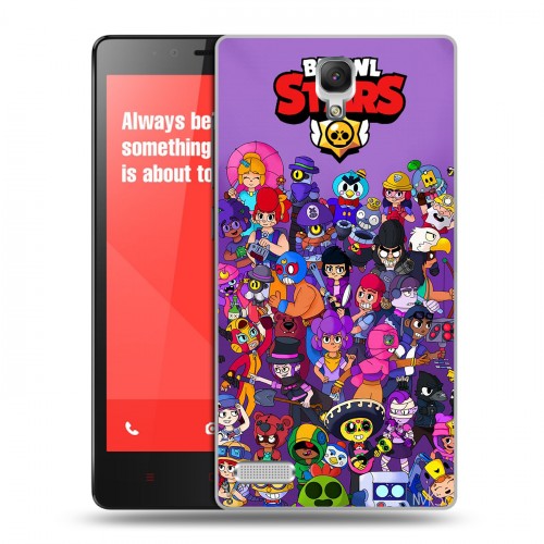 Дизайнерский силиконовый чехол для Xiaomi RedMi Note Brawl Stars