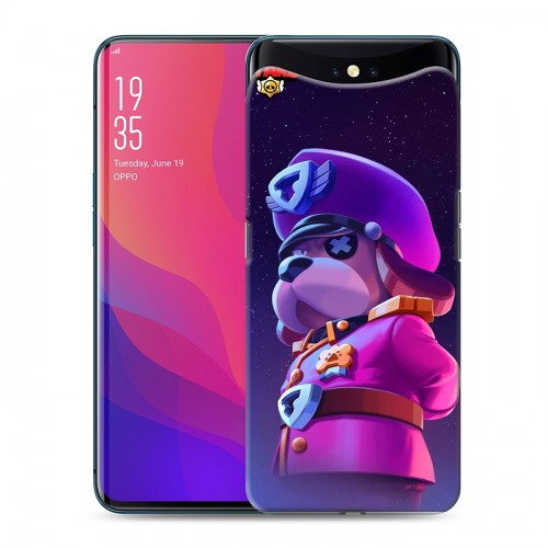 Дизайнерский силиконовый чехол для OPPO Find X Brawl Stars