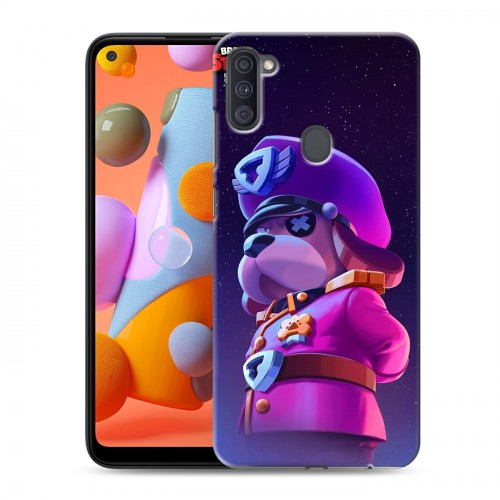 Дизайнерский силиконовый с усиленными углами чехол для Samsung Galaxy A11 Brawl Stars