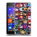 Дизайнерский пластиковый чехол для Microsoft Lumia 540 Brawl Stars