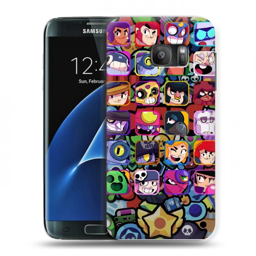 Дизайнерский силиконовый с усиленными углами чехол для Samsung Galaxy S7 Brawl Stars