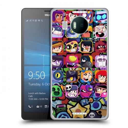 Дизайнерский пластиковый чехол для Microsoft Lumia 950 XL Brawl Stars