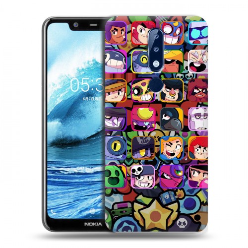 Дизайнерский силиконовый чехол для Nokia 5.1 Plus Brawl Stars