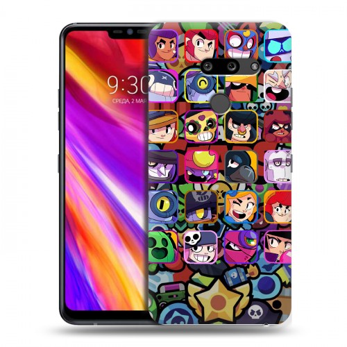 Дизайнерский пластиковый чехол для LG G8 ThinQ Brawl Stars