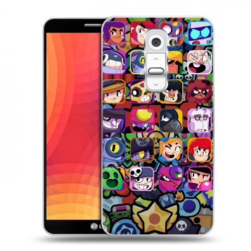 Дизайнерский пластиковый чехол для LG Optimus G2 Brawl Stars