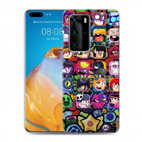 Дизайнерский пластиковый чехол для Huawei P40 Pro Brawl Stars