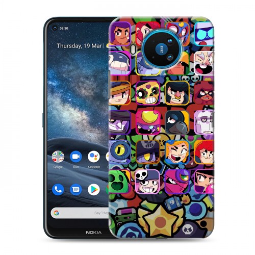 Дизайнерский силиконовый чехол для Nokia 8.3 Brawl Stars