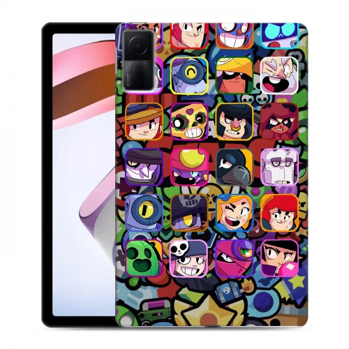 Дизайнерский силиконовый чехол для Xiaomi RedMi Pad Brawl Stars