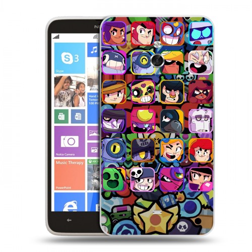 Дизайнерский пластиковый чехол для Nokia Lumia 1320 Brawl Stars