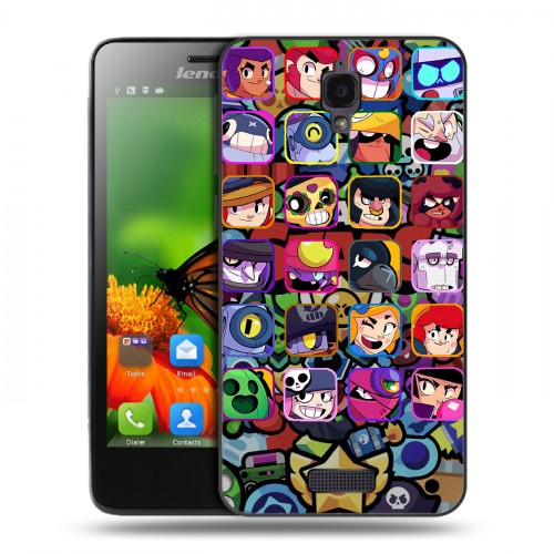 Дизайнерский пластиковый чехол для Lenovo S660 Brawl Stars