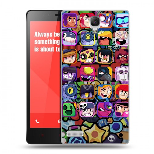 Дизайнерский силиконовый чехол для Xiaomi RedMi Note Brawl Stars