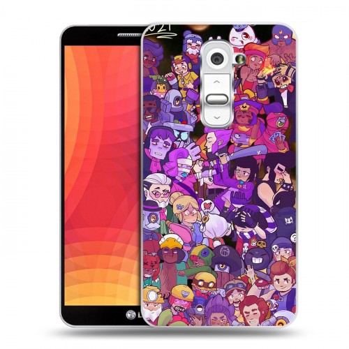 Дизайнерский пластиковый чехол для LG Optimus G2 Brawl Stars