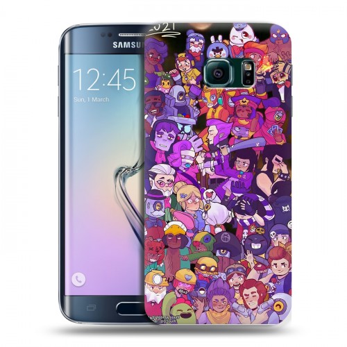 Дизайнерский пластиковый чехол для Samsung Galaxy S6 Edge Brawl Stars
