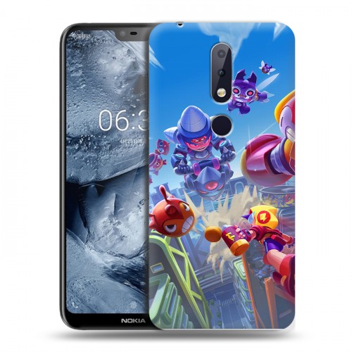 Дизайнерский пластиковый чехол для Nokia 6.1 Plus Brawl Stars