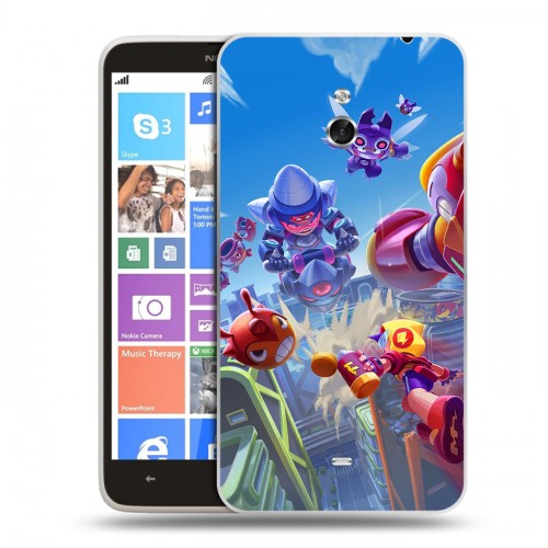 Дизайнерский пластиковый чехол для Nokia Lumia 1320 Brawl Stars