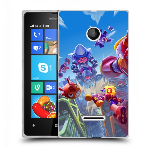 Дизайнерский пластиковый чехол для Microsoft Lumia 435 Brawl Stars