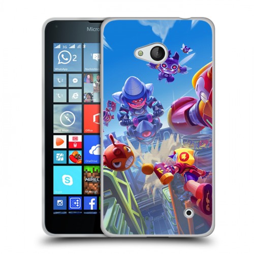 Дизайнерский пластиковый чехол для Microsoft Lumia 640 Brawl Stars