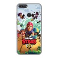 Дизайнерский силиконовый чехол для Huawei P Smart Brawl Stars