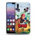 Дизайнерский силиконовый с усиленными углами чехол для Huawei P20 Pro Brawl Stars