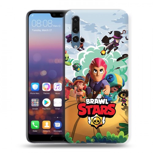 Дизайнерский силиконовый с усиленными углами чехол для Huawei P20 Pro Brawl Stars