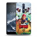 Дизайнерский пластиковый чехол для Nokia 5.1 Brawl Stars