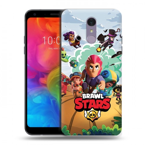 Дизайнерский пластиковый чехол для LG Q7 Brawl Stars