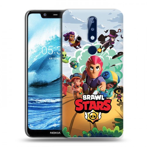 Дизайнерский пластиковый чехол для Nokia 5.1 Plus Brawl Stars