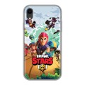 Дизайнерский силиконовый чехол для Iphone Xr Brawl Stars