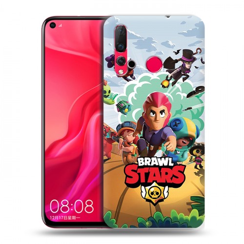 Дизайнерский пластиковый чехол для Huawei Nova 4 Brawl Stars