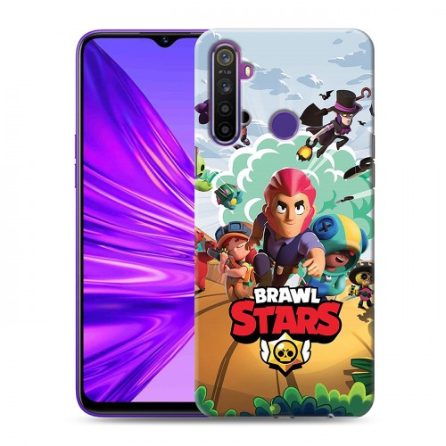 Дизайнерский силиконовый чехол для Realme 5 Brawl Stars