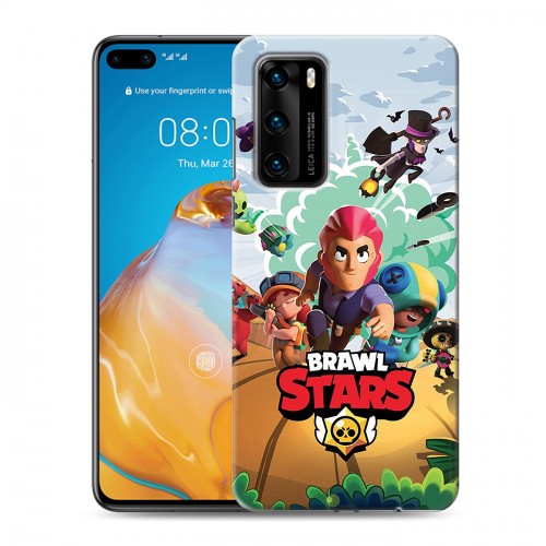 Дизайнерский пластиковый чехол для Huawei P40 Brawl Stars