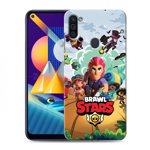 Дизайнерский пластиковый чехол для Samsung Galaxy M11 Brawl Stars