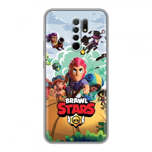 Дизайнерский силиконовый чехол для Xiaomi RedMi 9 Brawl Stars