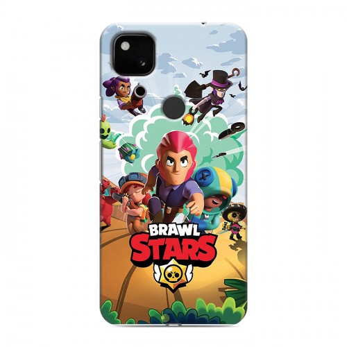 Дизайнерский пластиковый чехол для Google Pixel 4a Brawl Stars