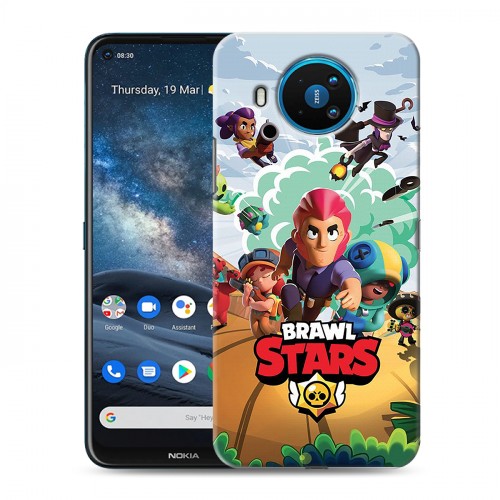 Дизайнерский силиконовый чехол для Nokia 8.3 Brawl Stars