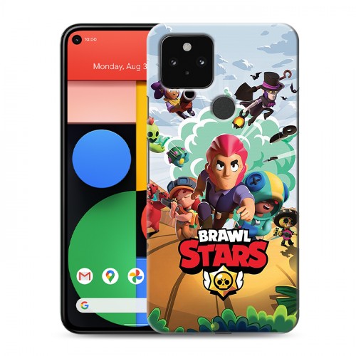 Дизайнерский пластиковый чехол для Google Pixel 5 Brawl Stars