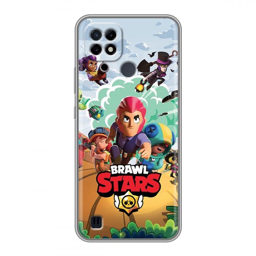 Дизайнерский силиконовый чехол для Realme C21 Brawl Stars