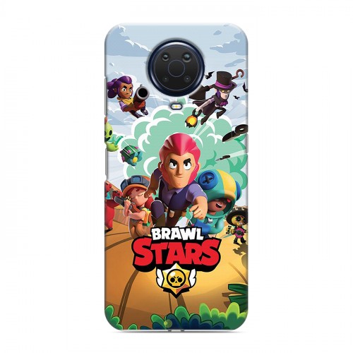 Дизайнерский силиконовый с усиленными углами чехол для Nokia G20 Brawl Stars