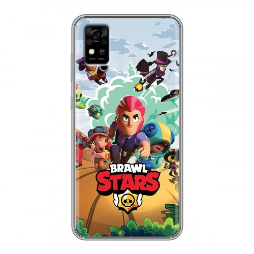 Дизайнерский силиконовый чехол для ZTE Blade A31 Brawl Stars